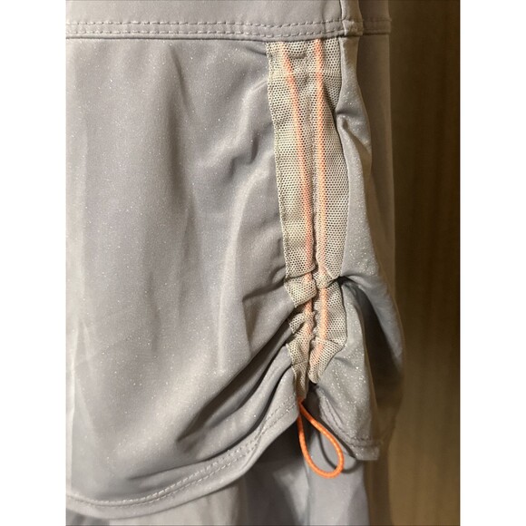 Lucky in Love Instinct Spark Tennis Skirt Skort Size Large 12 Gray Orange Bungee - Picture 2 of 10
